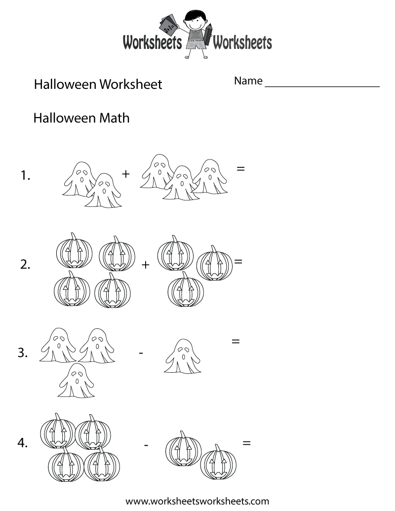 Printable Halloween Math Sheets