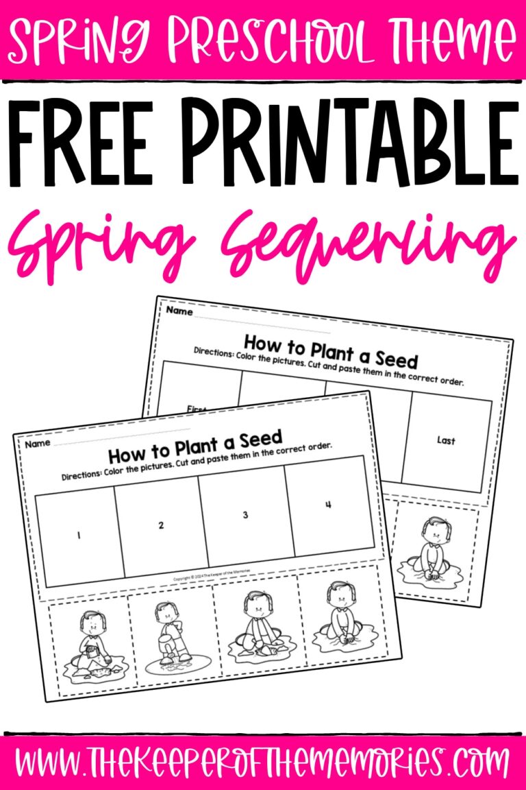 Free Printable How To Plant A Seed Spring Sequencing Worksheets The Keeper Of The Memories