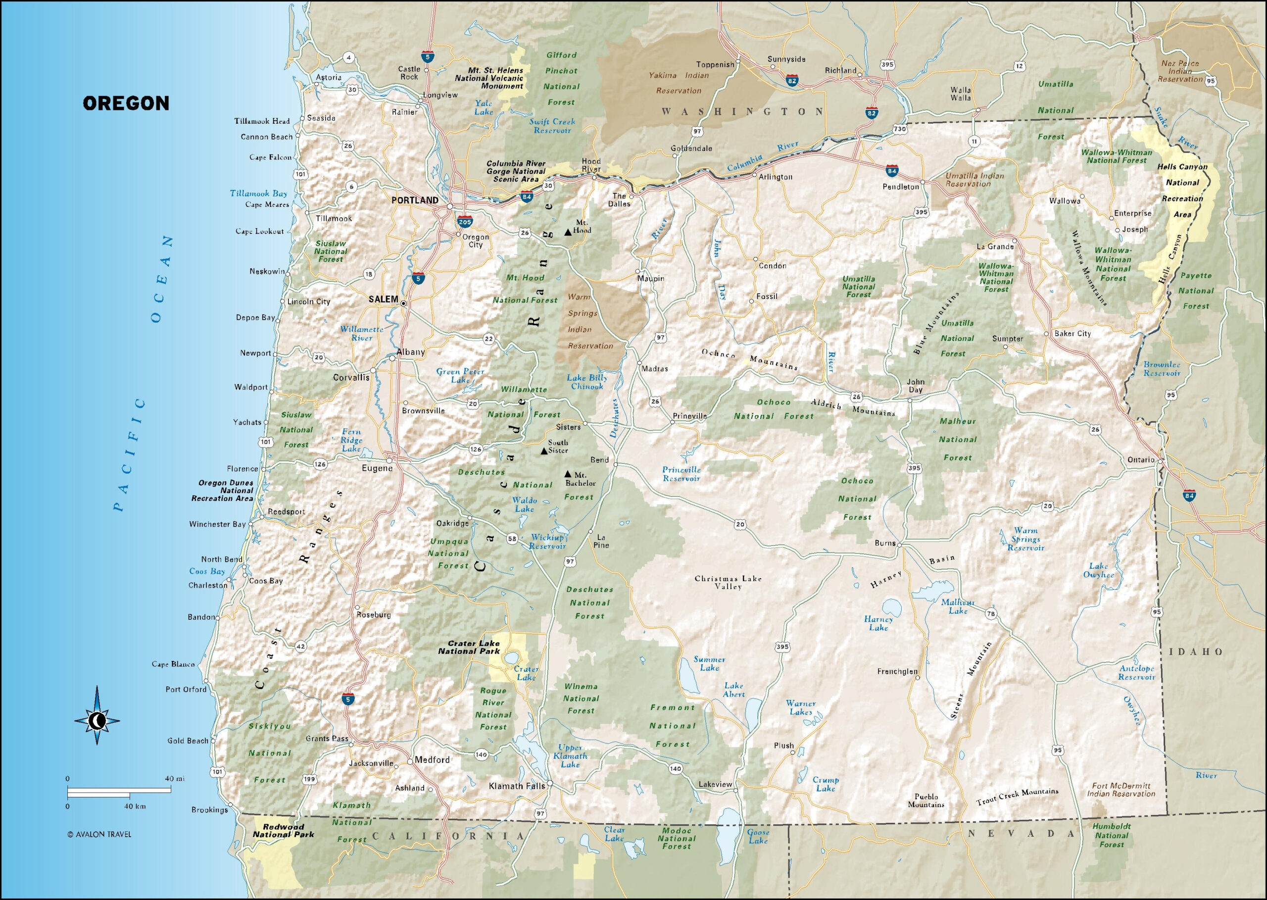 Free Printable Map Of Oregon With Cities FREE Printable Map