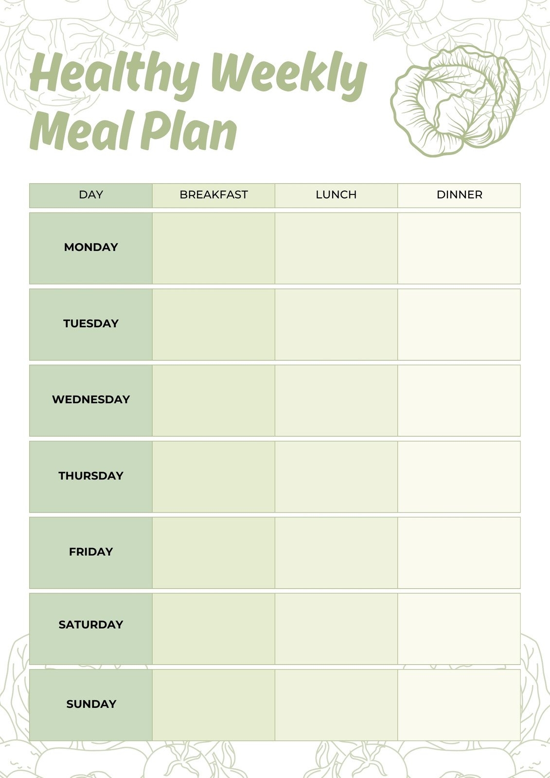 Free Printable Meal Planner Templates To Edit Online Canva