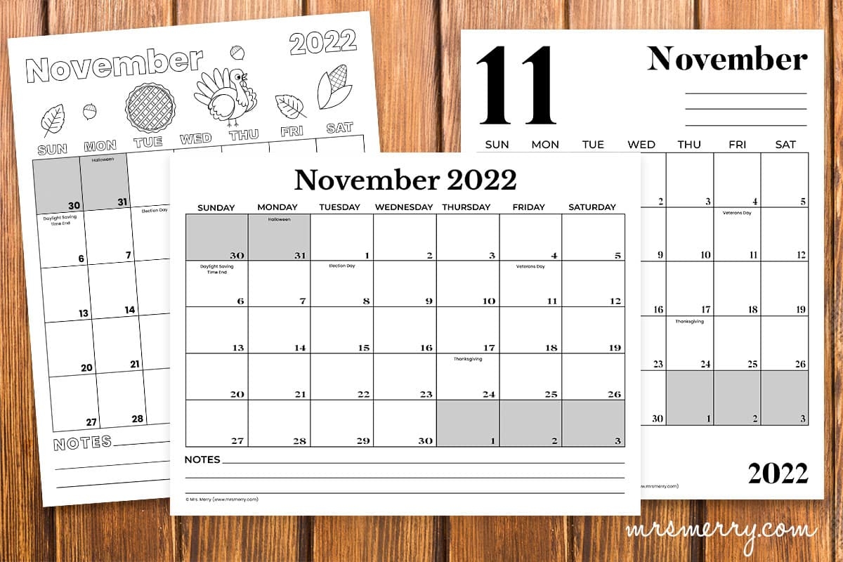 FREE Printable Monthly Calendars PDF Mrs Merry