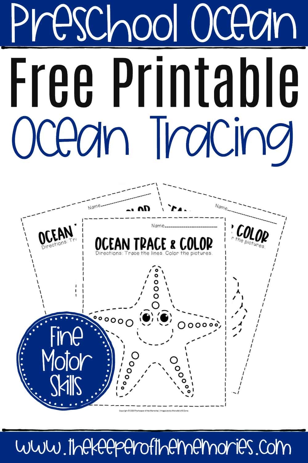 Free Printable Ocean Tracing Worksheets The Keeper Of The Memories
