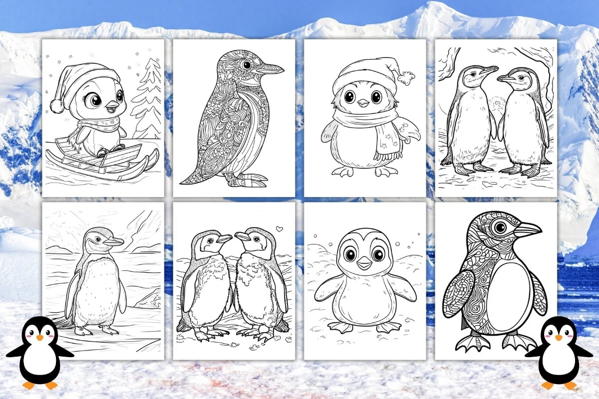 Free Printable Penguin Coloring Sheets