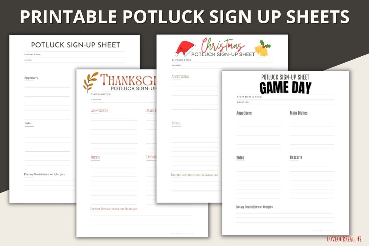 Printable Sign Up Sheet Template
