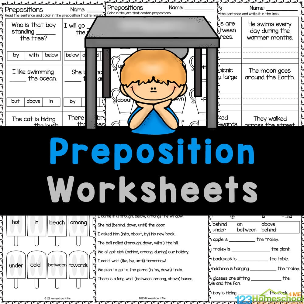 FREE Printable Preposition Exercises Worksheets