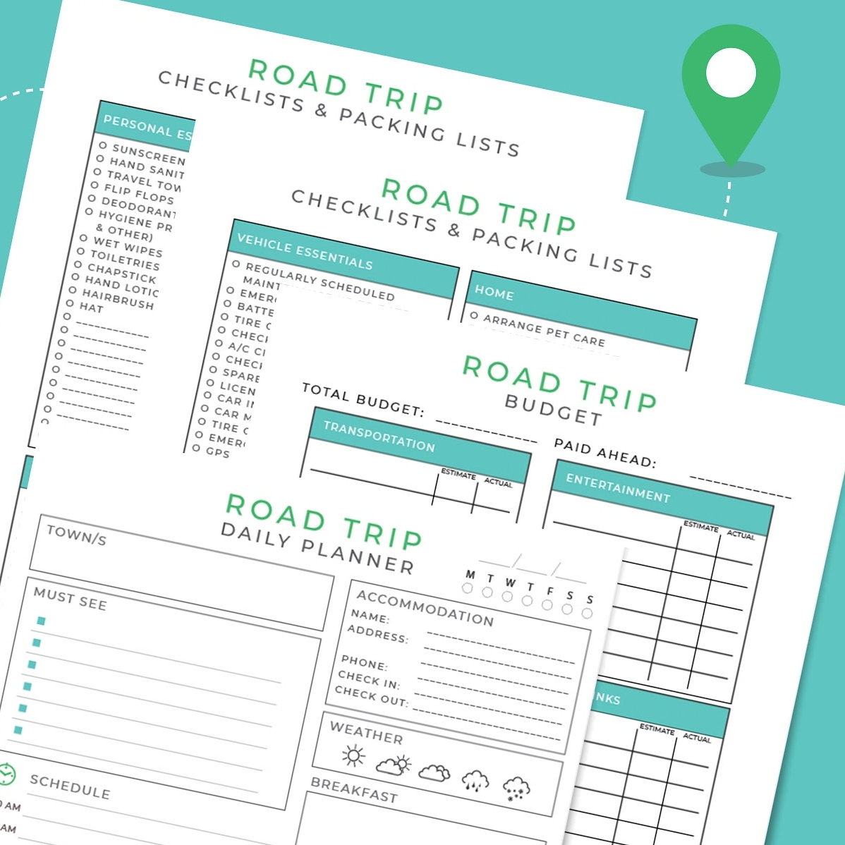 Free Printable Road Trip Planner Frugal Mom Eh Worksheets Library