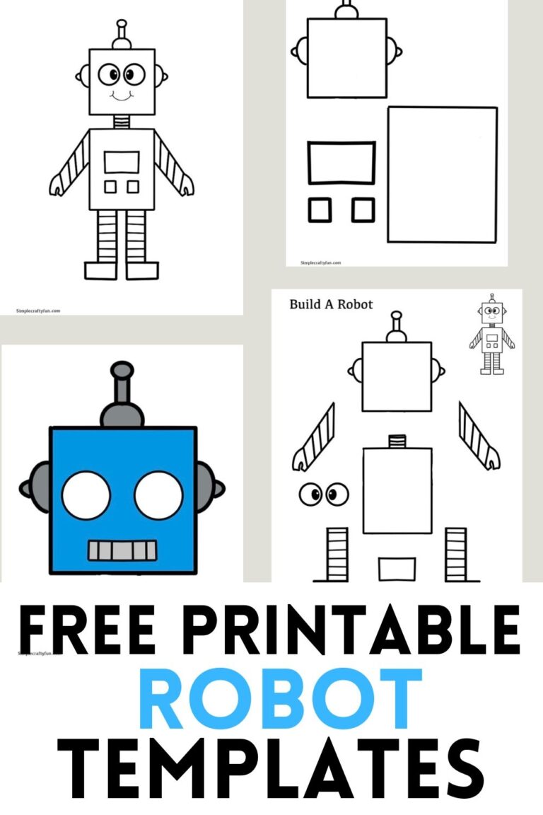 Free Printable Robot Craft Templates 