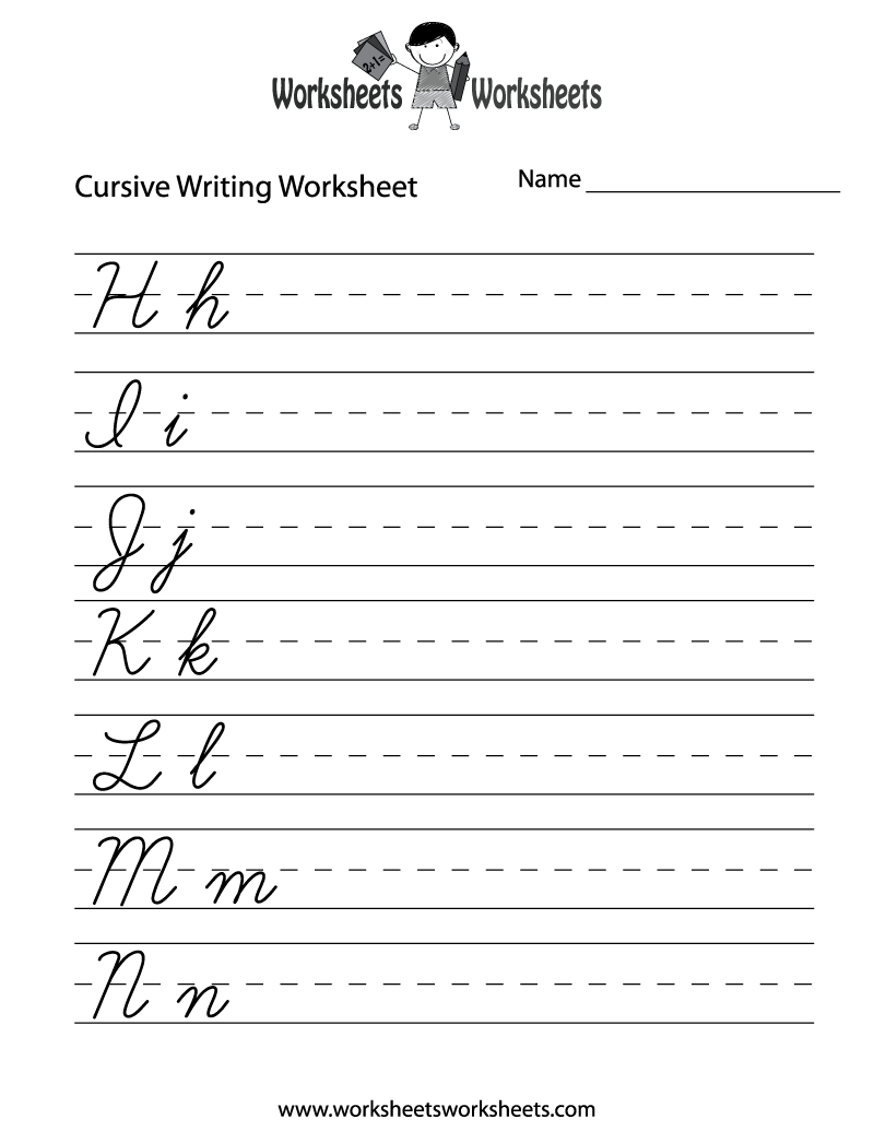Printable Cursive Worksheets For Adults