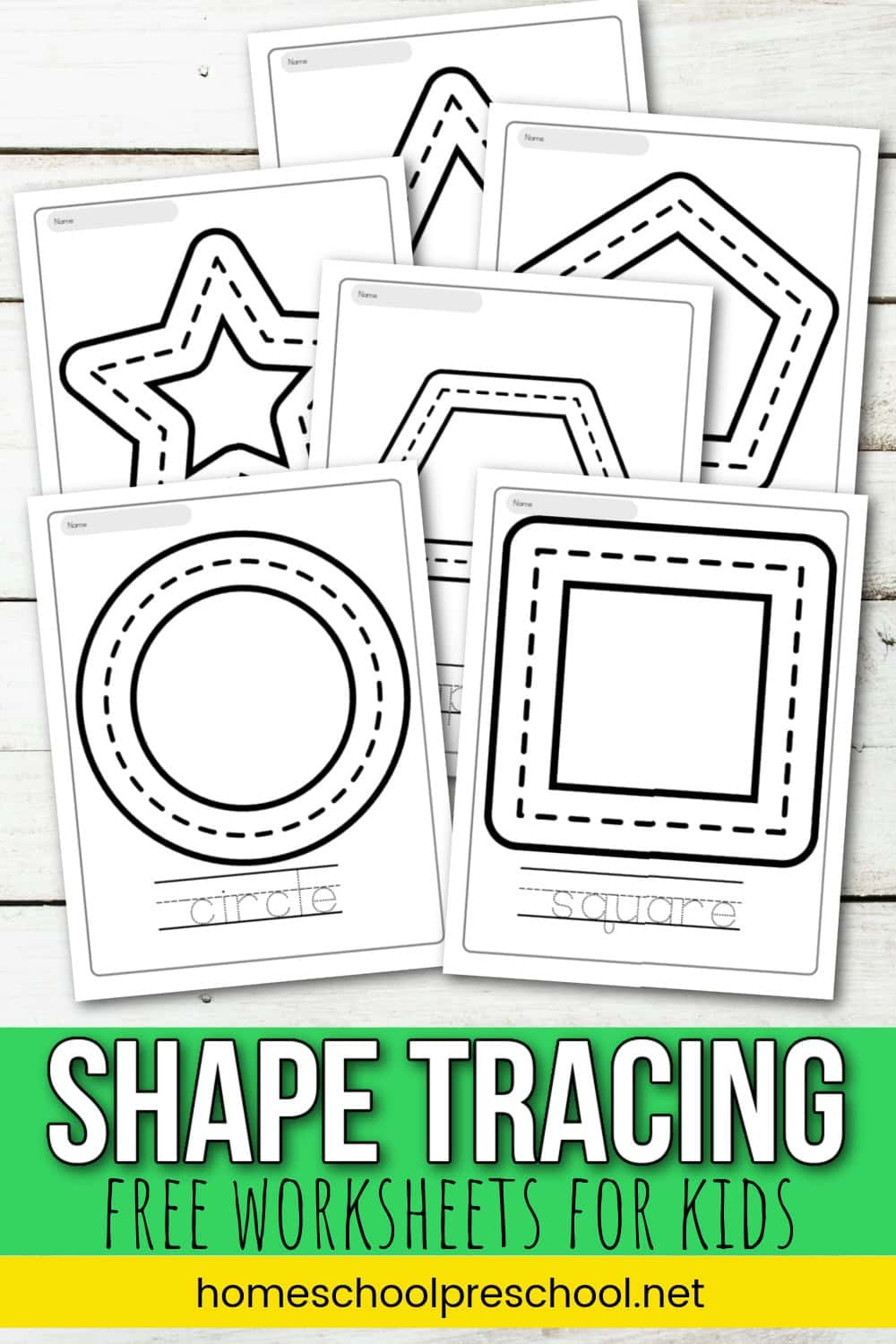 Free Printable Tracing Shapes Worksheets