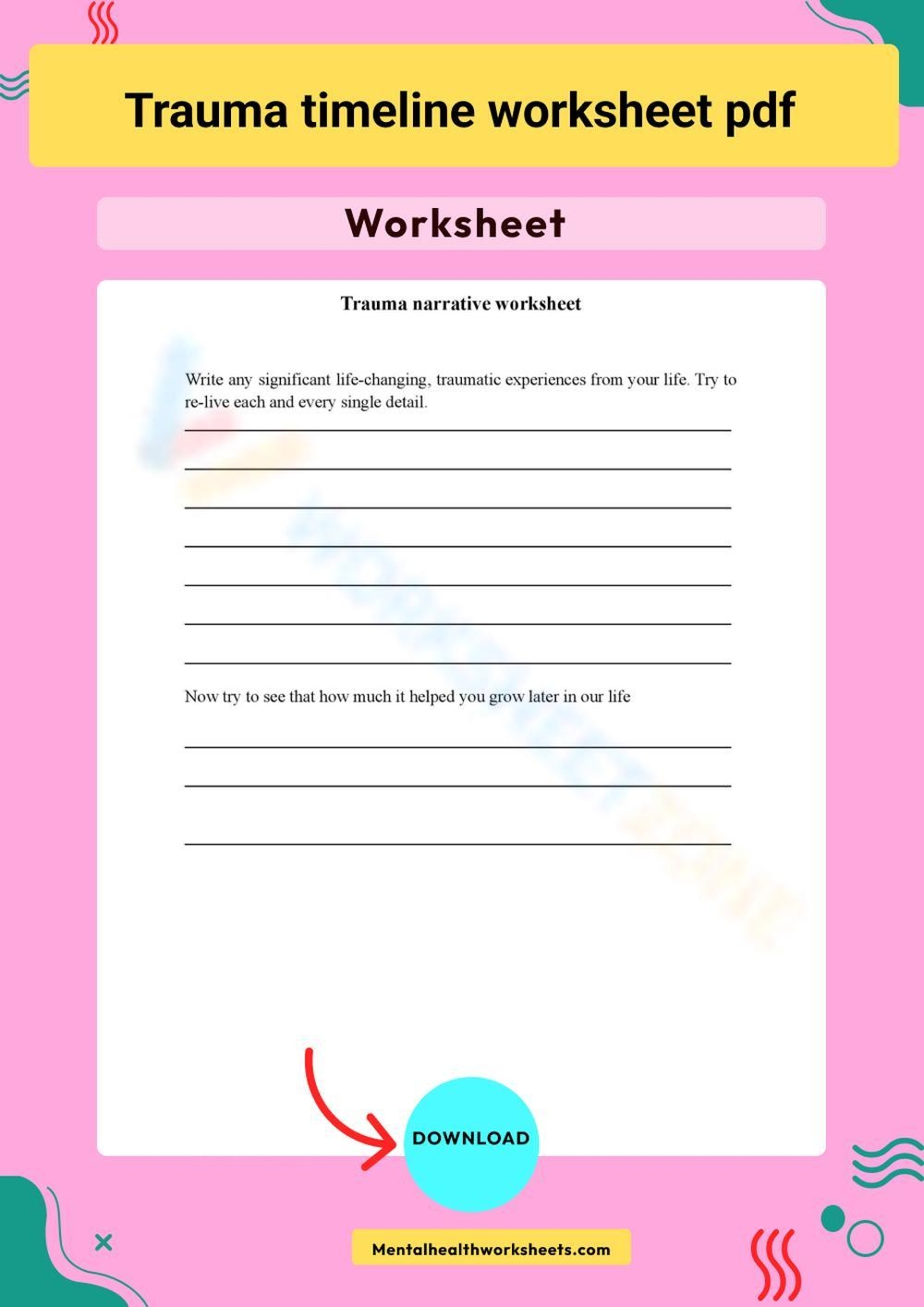 Free Printable Trauma Worksheets Pdf