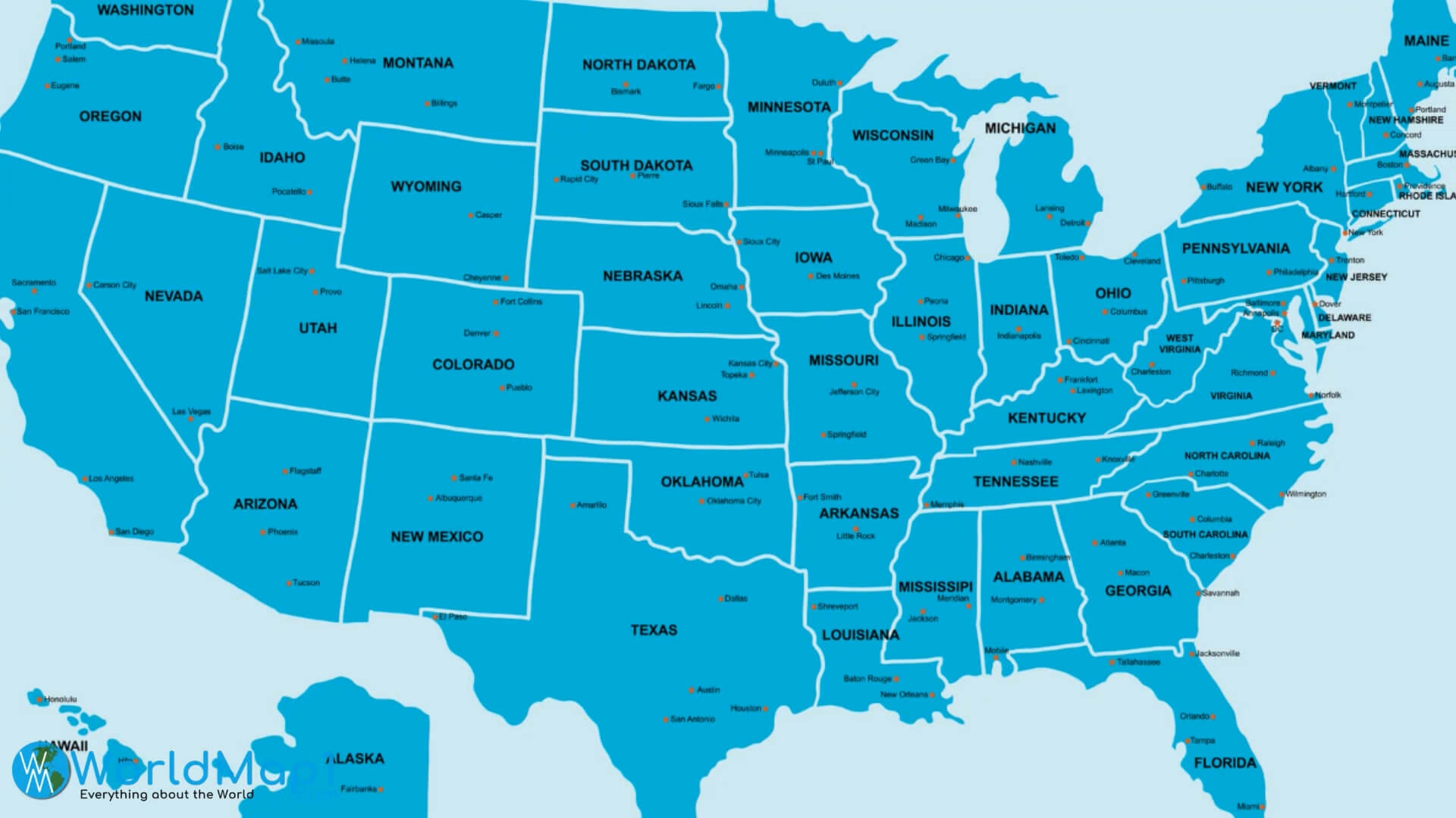 Printable Us Map Of States