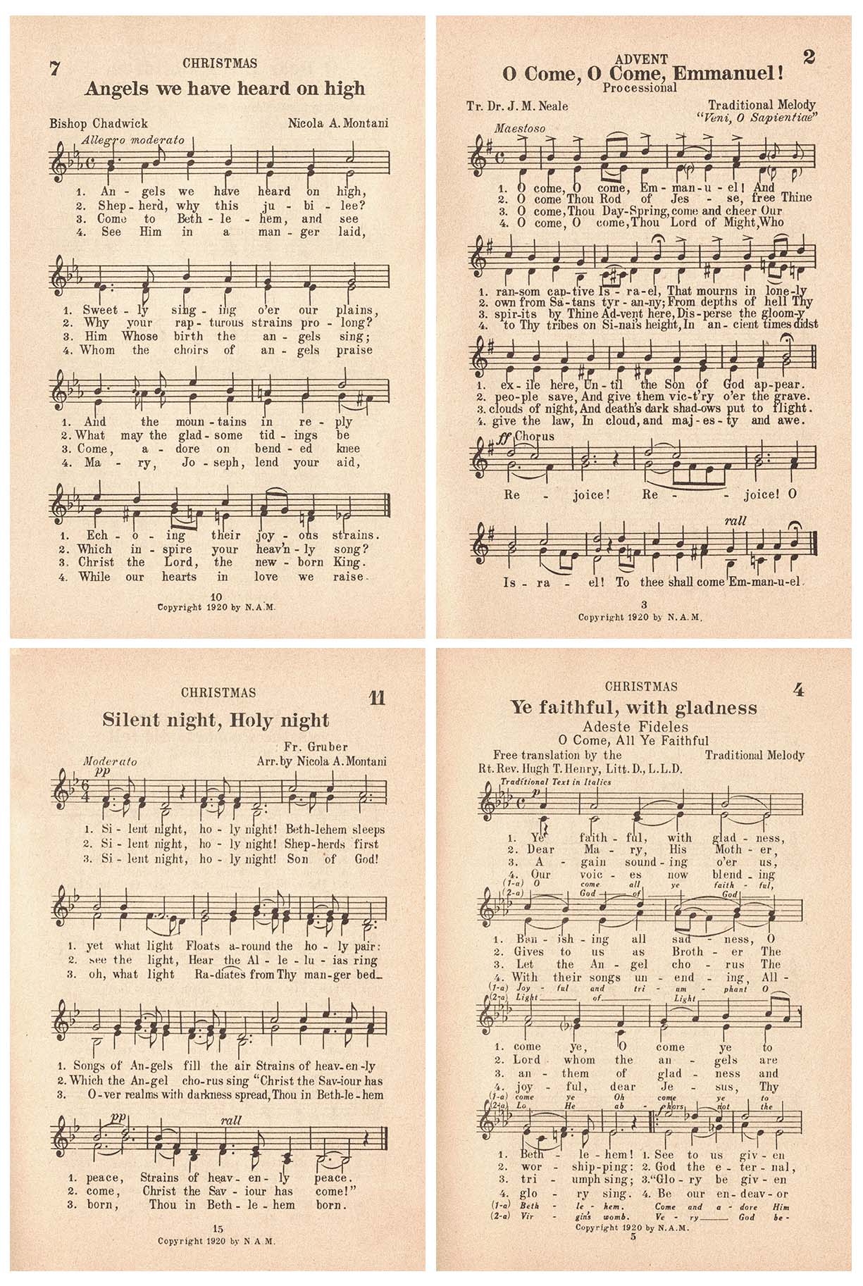 Free Printable Vintage Christmas Sheet Music Hymns Rose Clearfield Free Printable Vintage Christmas Sheet Music Hymns Rose Clearfield