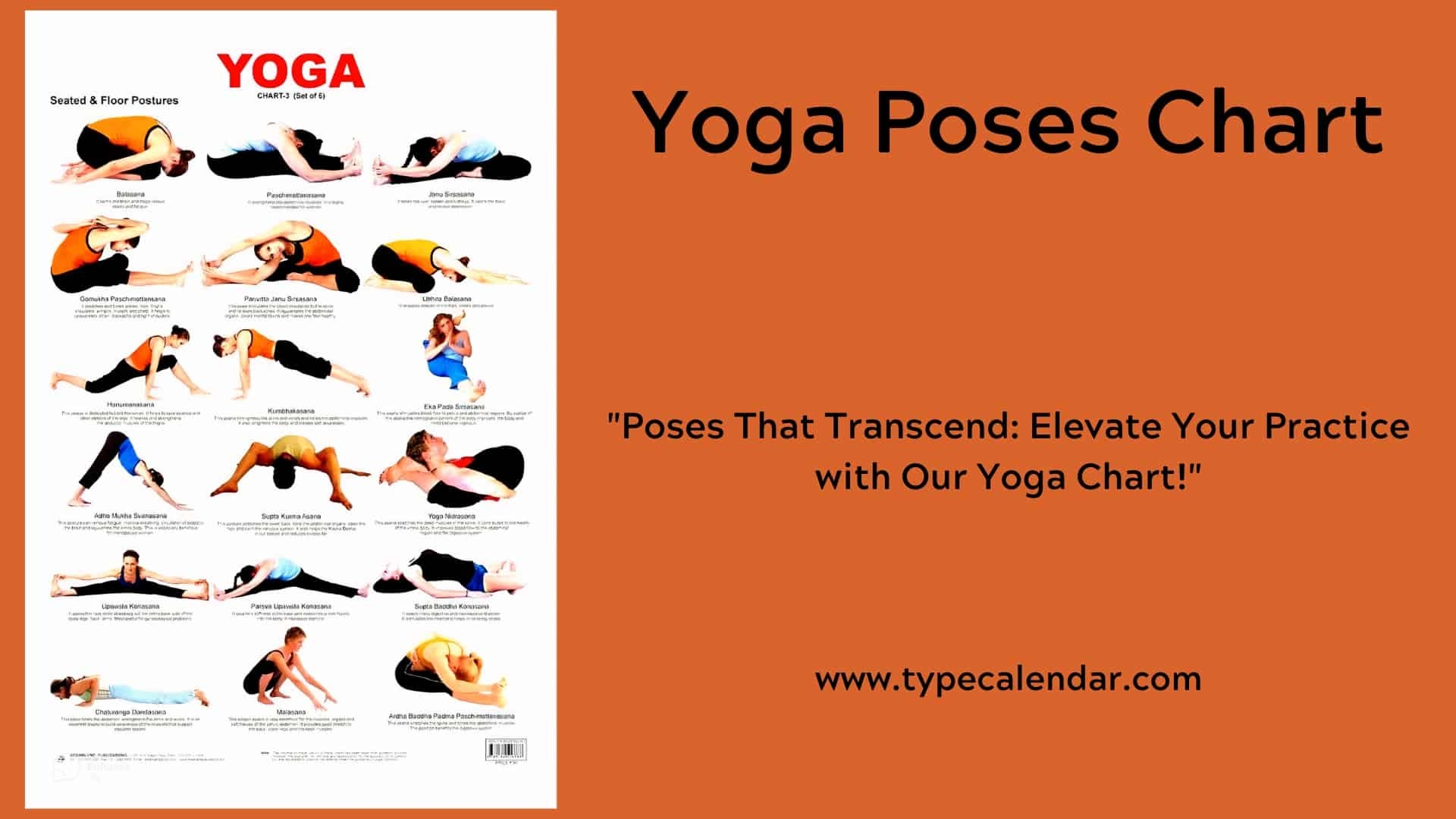 Free Printable Yoga Poses Charts With Names Beginners 2 Or 3 PDF