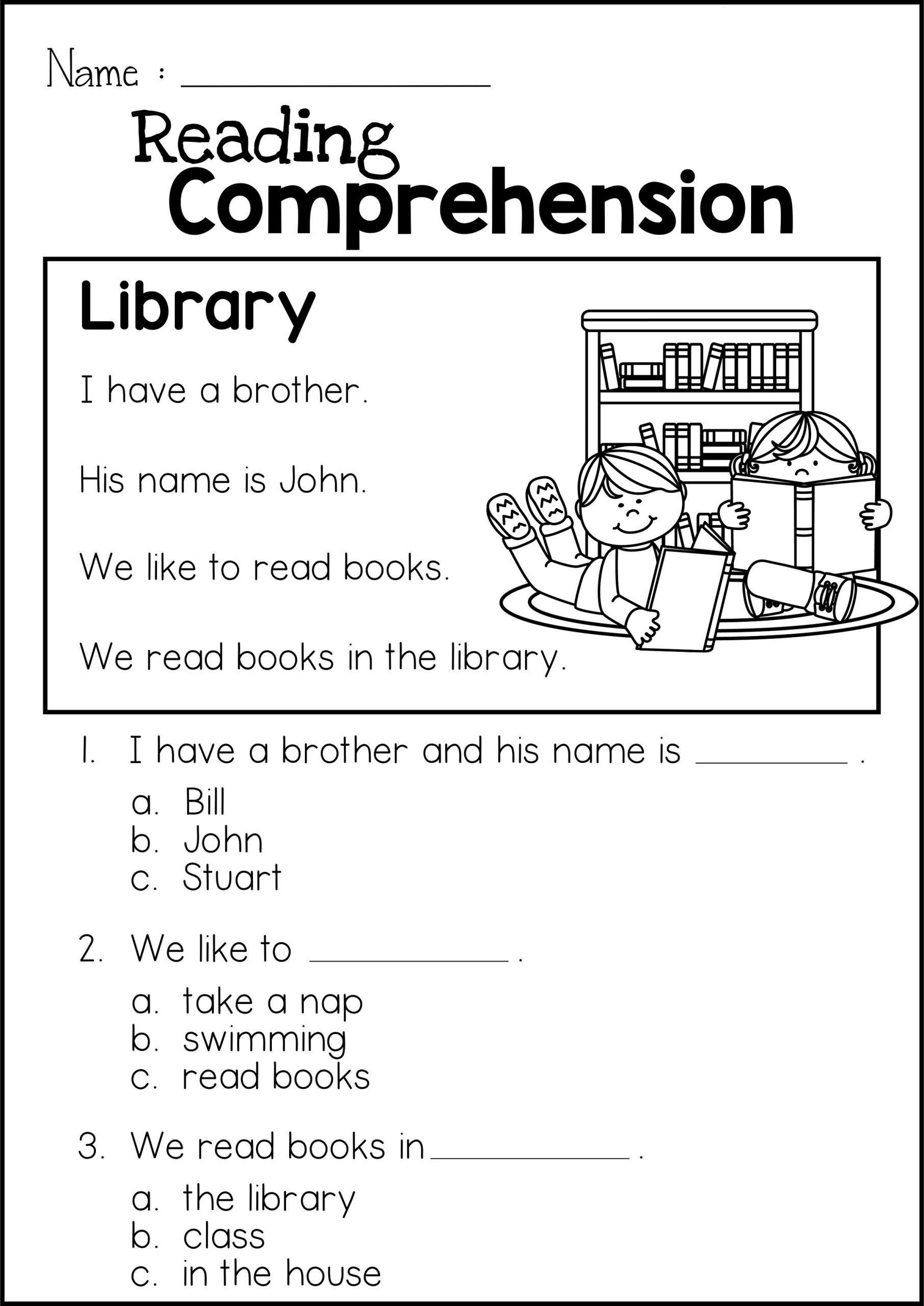 Free Reading Comprehension Worksheets 123 Worksheets