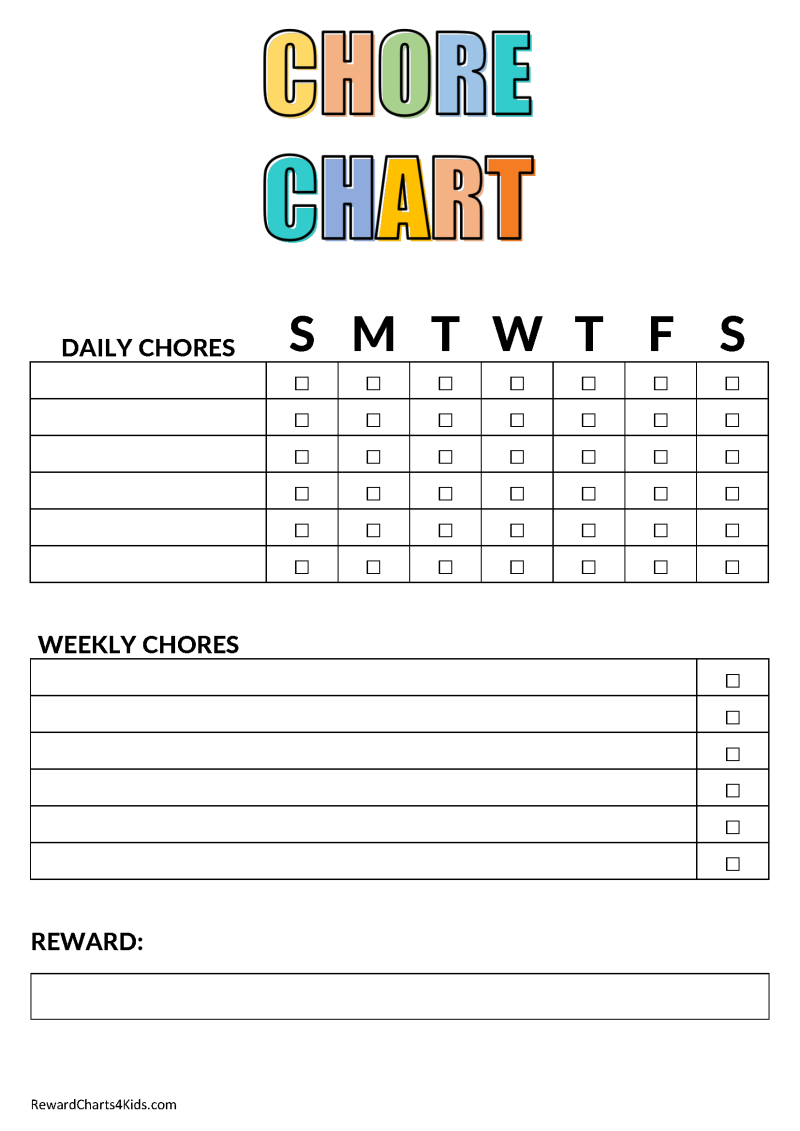 Printable Reward Charts For Students