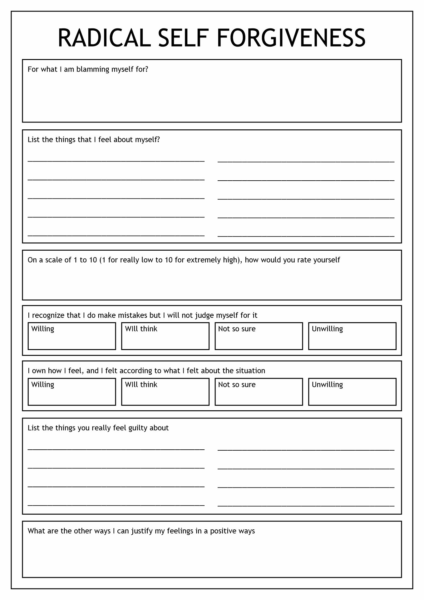 Free Self Forgiveness Worksheet Download Free Self Forgiveness Worksheet Png Images Free Worksheets On Clipart Library