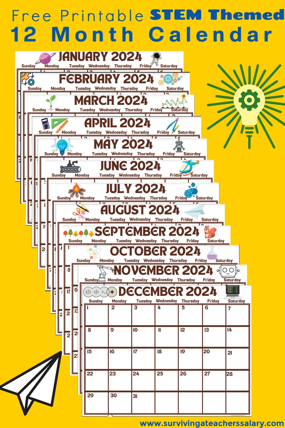 Free Printable Learning Calendar