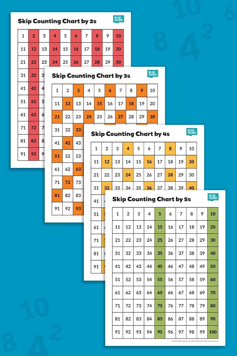 Free Skip Counting Chart Printable Bundle