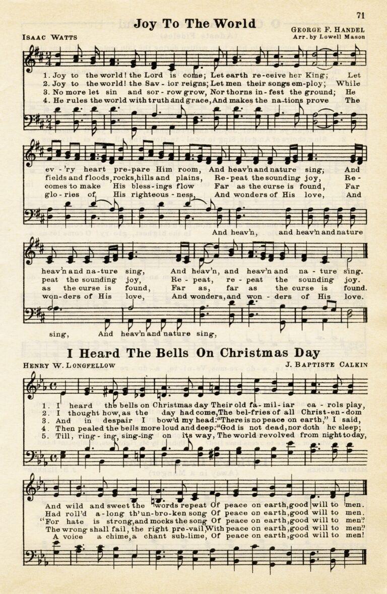 Free Vintage Image Christmas Hymns The Old Design Shop