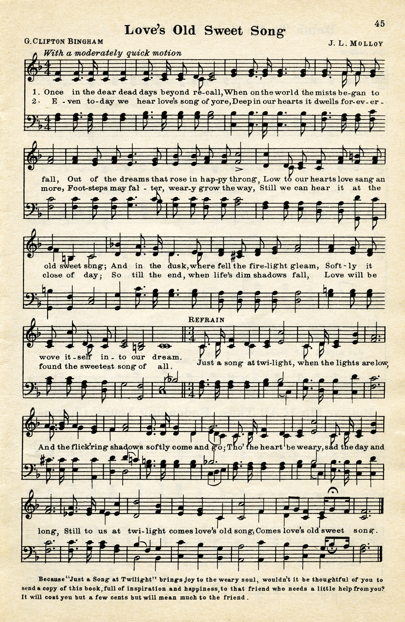 Free Printable Antique Sheet Music