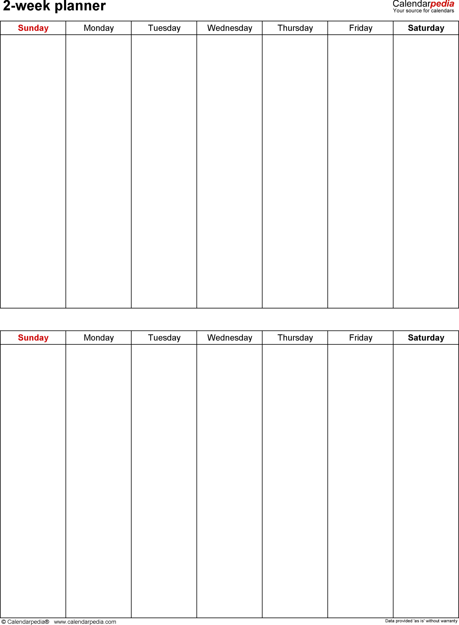 Free Weekly Planners In PDF Format 20 Templates