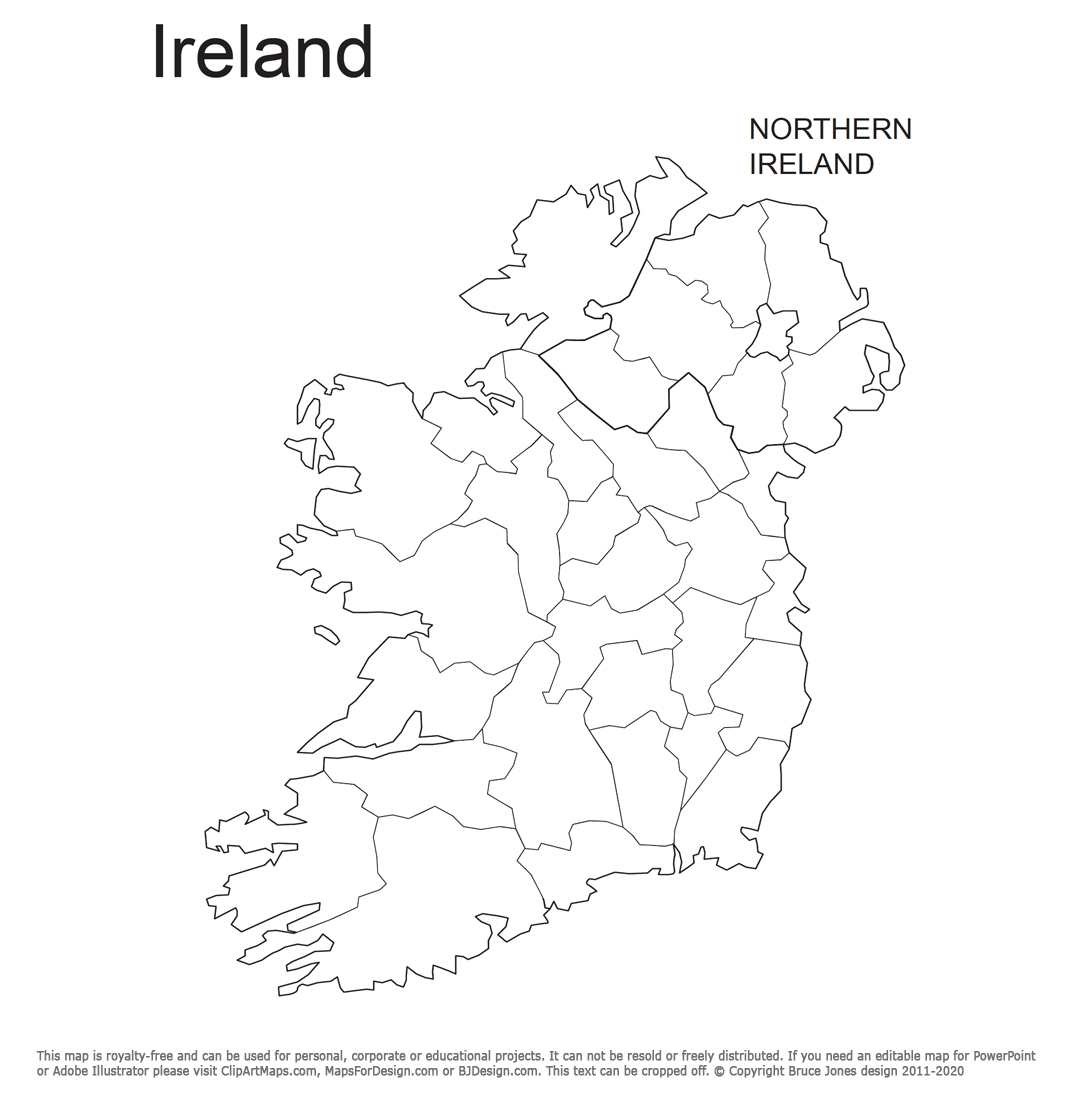 Printable Map Of Ireland And Scotland