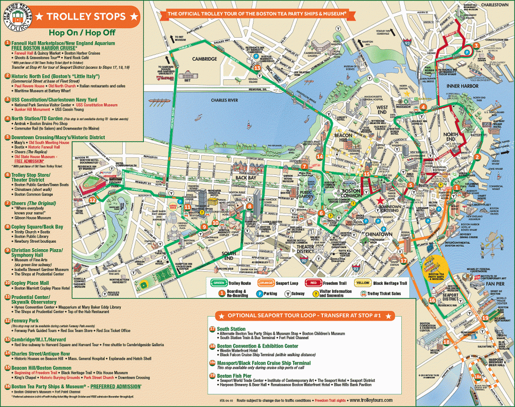 Printable Map Of Freedom Trail
