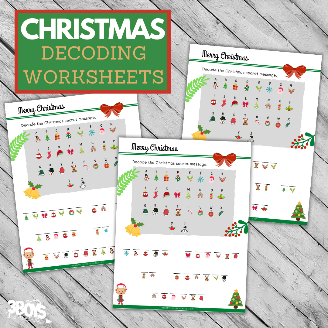 Fun Christmas Decoding Worksheets Fun Christmas Decoding Worksheets