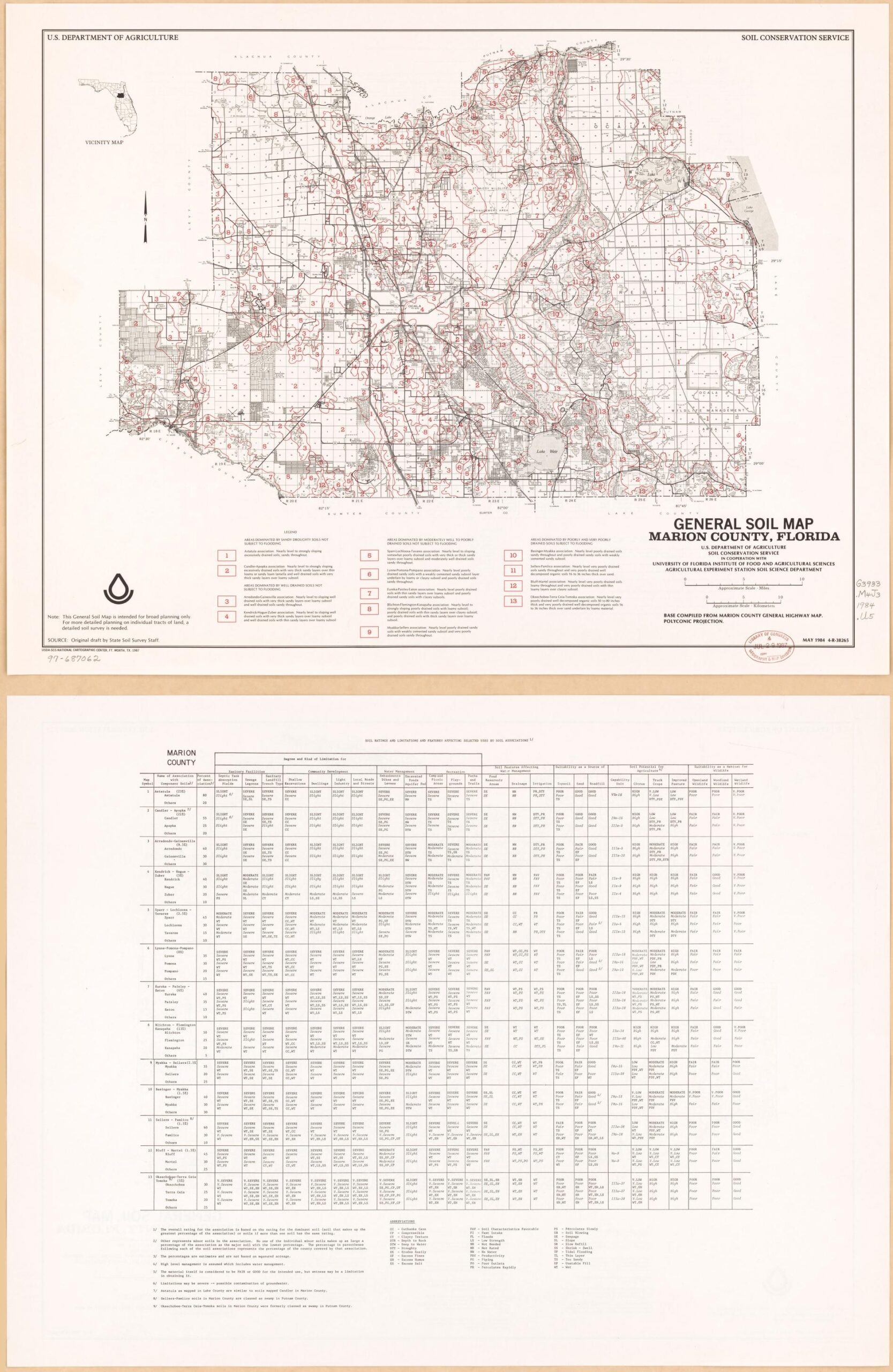General Soil Map Marion County Florida Library Of Congress General Soil Map Marion County Florida Library Of Congress