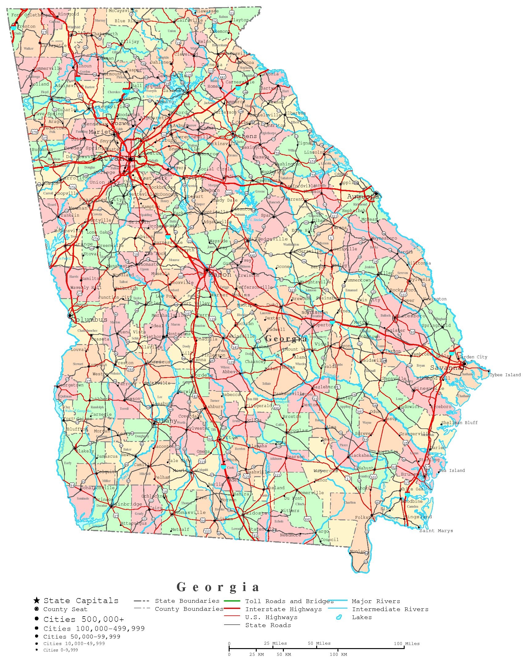 Athens Ga Map Printable