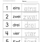 German Numbers Worksheet Free Printable Digital PDF