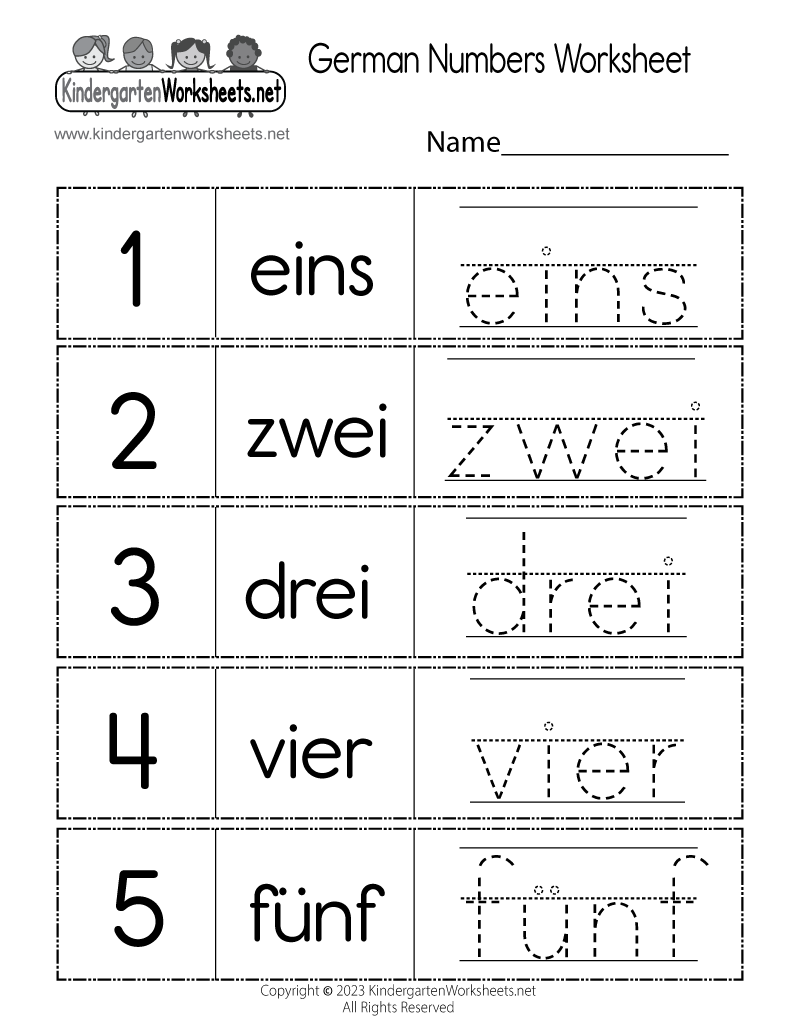 German Numbers Worksheet Free Printable Digital PDF German Numbers Worksheet Free Printable Digital PDF