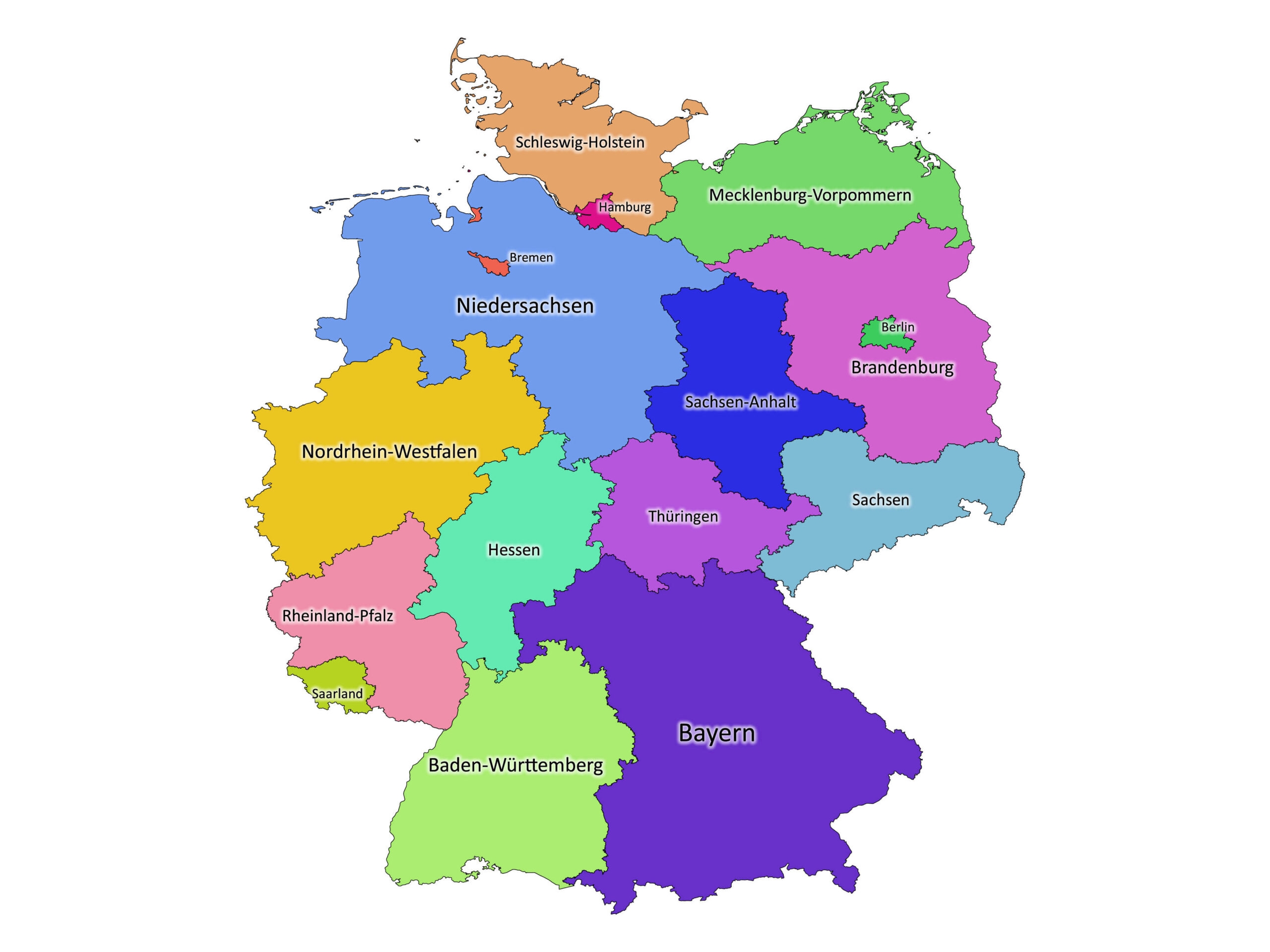 Germany Labeled Map Labeled Maps