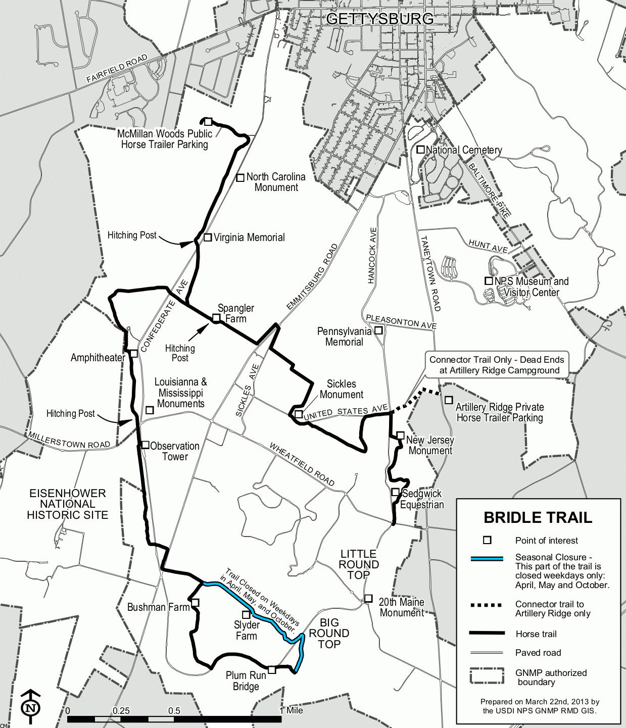 Gettysburg Maps NPMaps Free National Park Maps