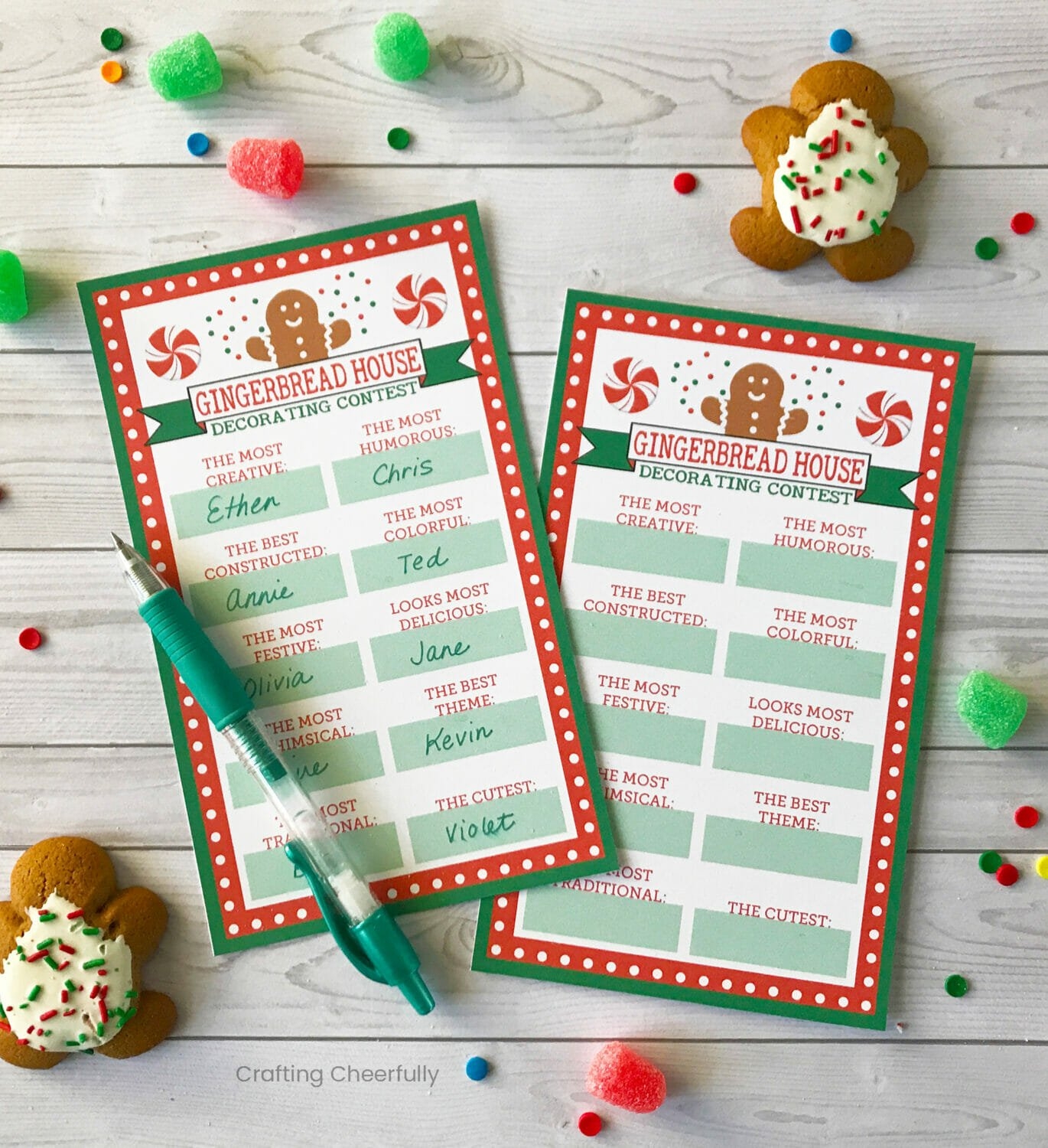 Gingerbread House Award Ribbons Free Printables Crafting Cheerfully