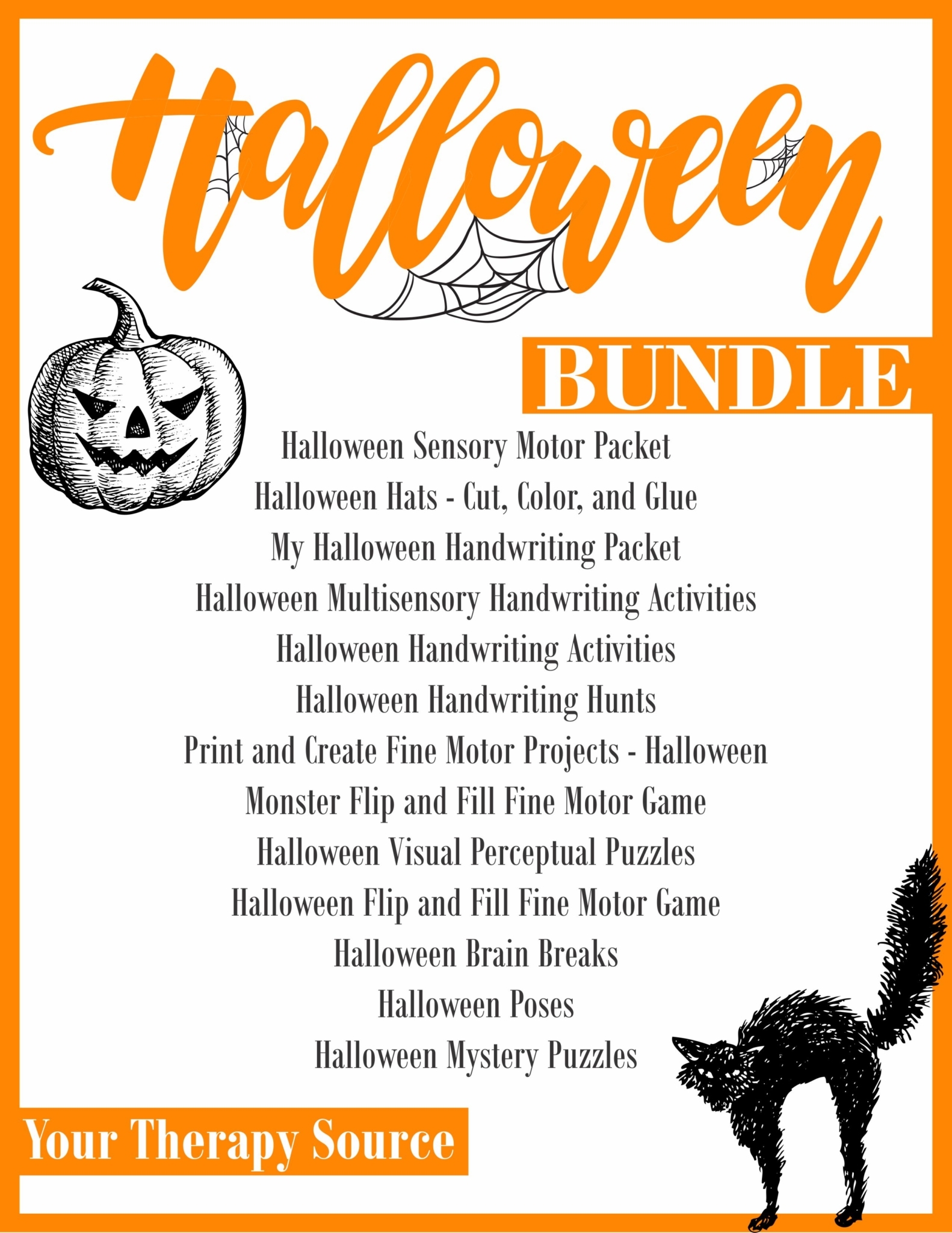 Halloween Worksheets And Activities Bundle Your Therapy Source Halloween Worksheets And Activities Bundle Your Therapy Source