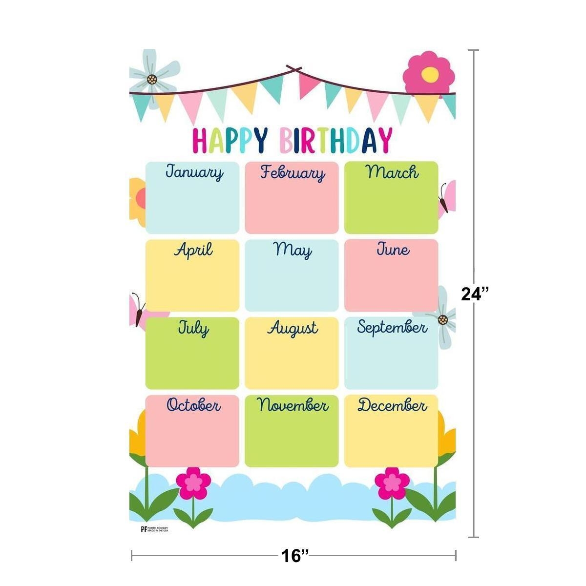 Printable Happy Birthday Chart