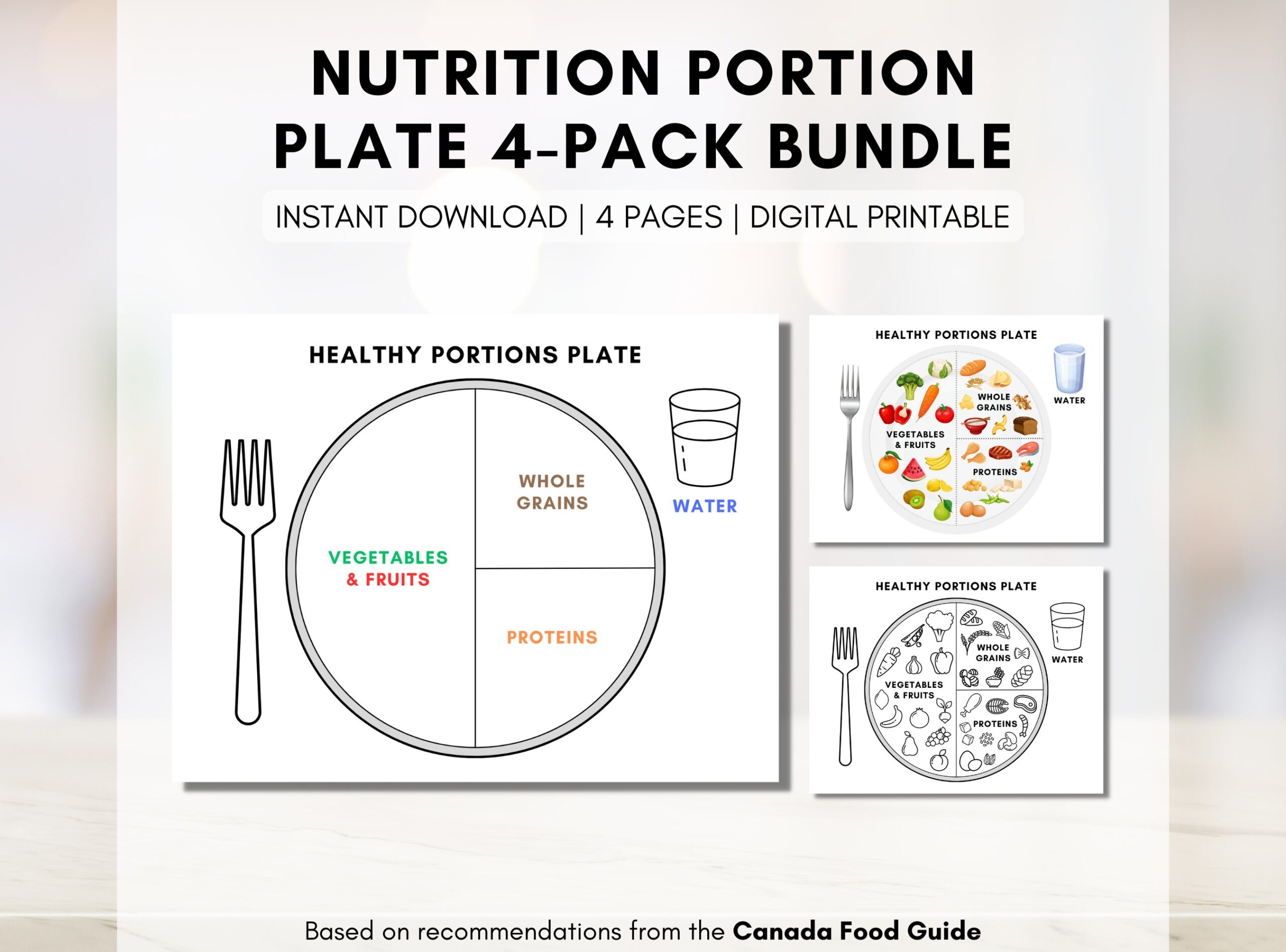 Printable Portion Sizes Chart