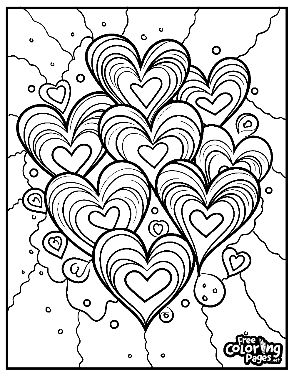 Hearts Coloring Pages Free Coloring Pages