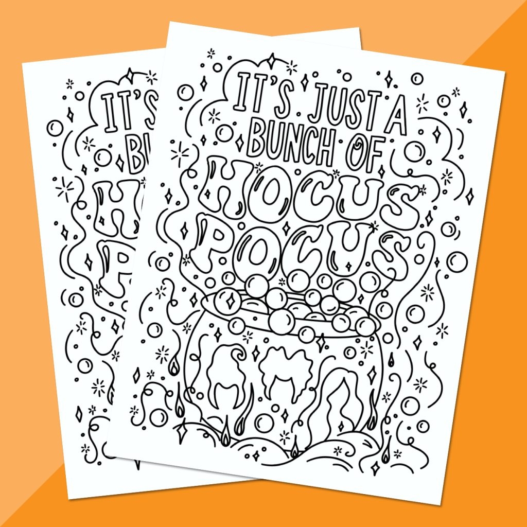 Hocus Pocus Coloring Sheets Printable