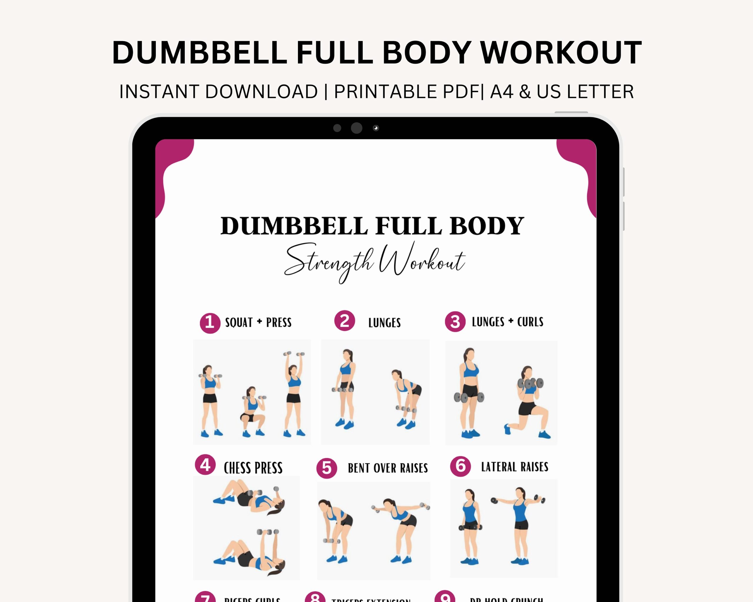 Dumbbell Workout Chart Printable Pdf