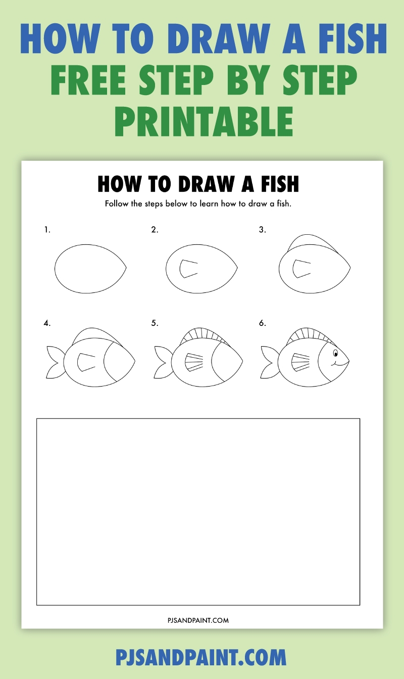 How To Draw A Fish For Kids Free Printable Step By Step Worksheet