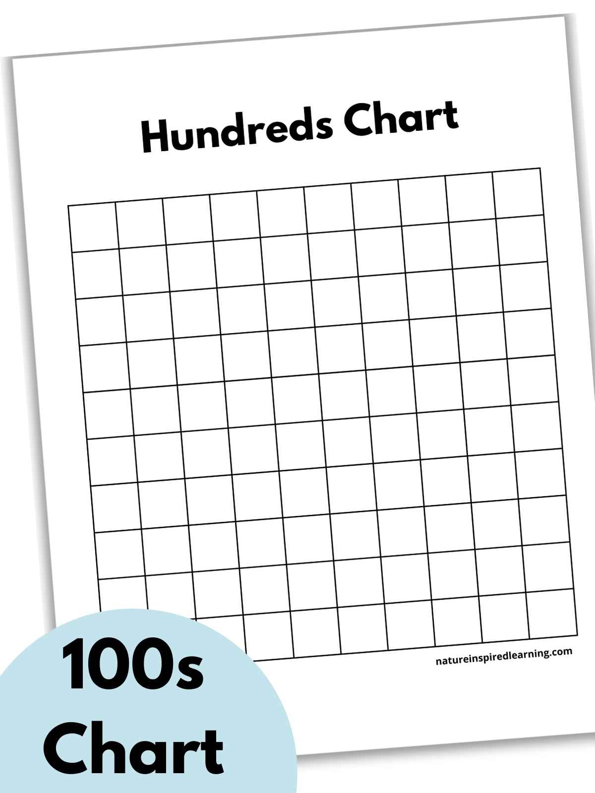 Full Page 100s Chart Printable
