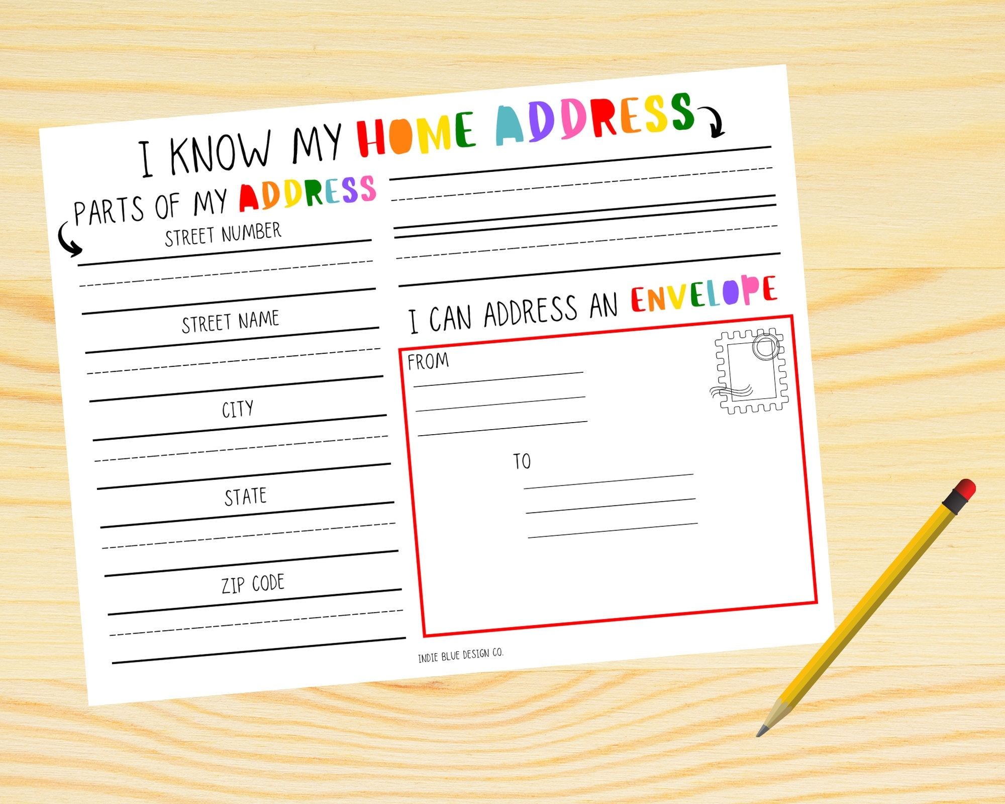 I Know My Home Address Worksheet Home Address Practice Learning Activity Homeschool Kids Printable Kids Safety Worksheet Etsy
