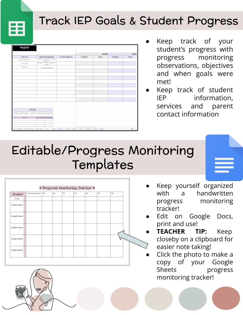 IEP Goals Data Collection Tracking Sheets Special Education Google Sheets Data Collection Etsy