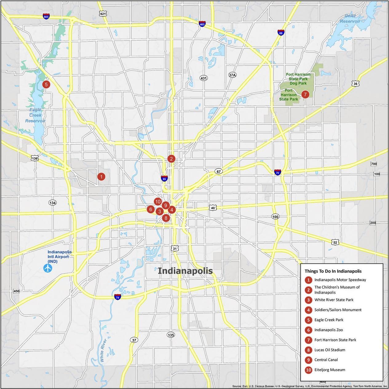 Indianapolis Map Indiana GIS Geography