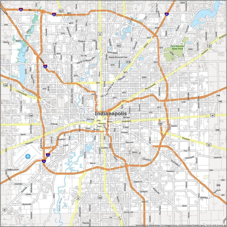 Indianapolis Map Indiana GIS Geography