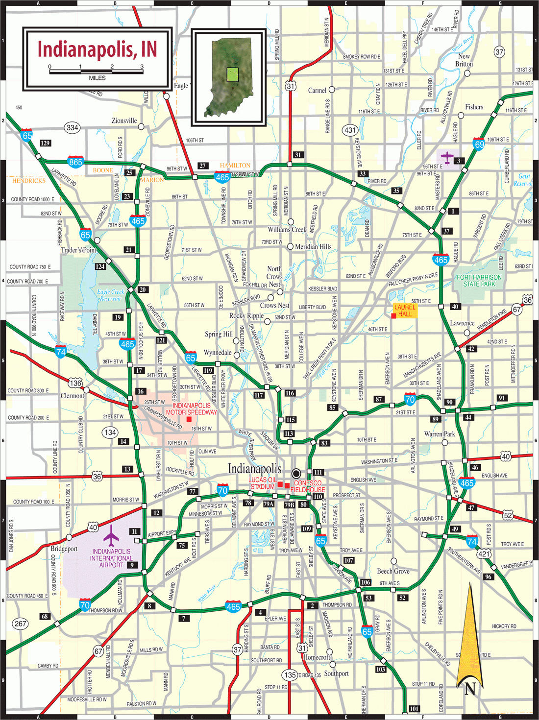 Indianapolis Road Map