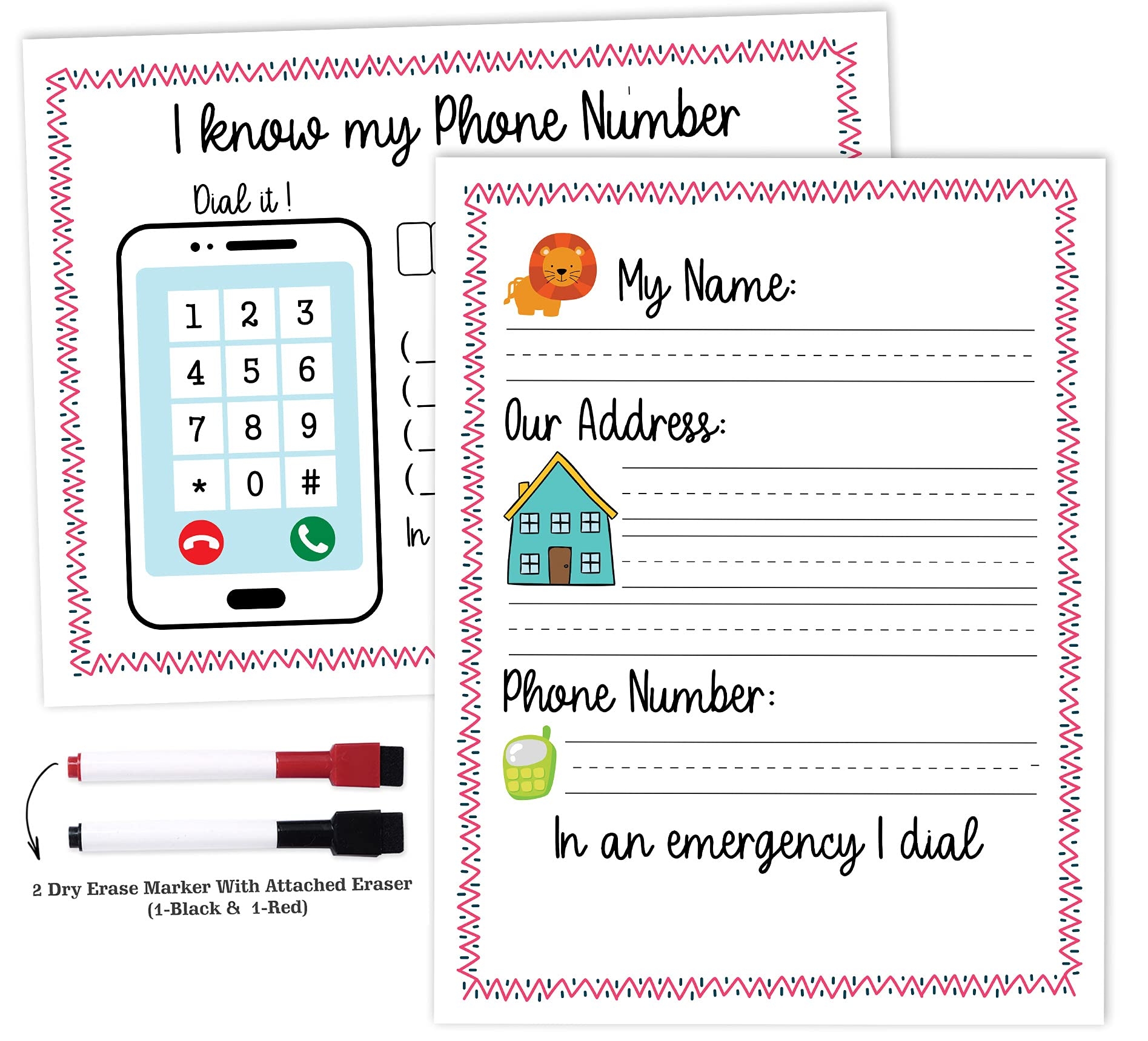 Printable Name Address Phone Number Worksheet