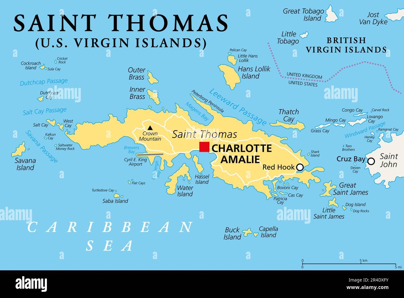 Island Saint Thomas Map Hi res Stock Photography And Images Alamy